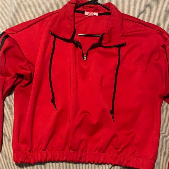 Red Crop Sweater - Picture 3 of 3